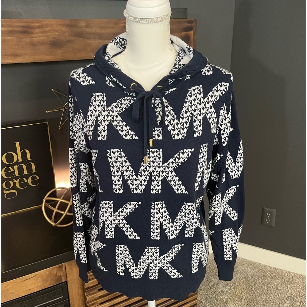 Michael Kors large logo sweater hoodie